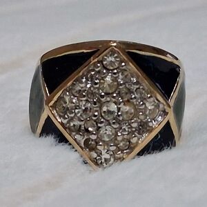 18k  Gold Electroplated wide band Ring 6.5